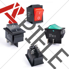 4 pins 2 position 3pcs rocker toggle switch in three colors with four different angles