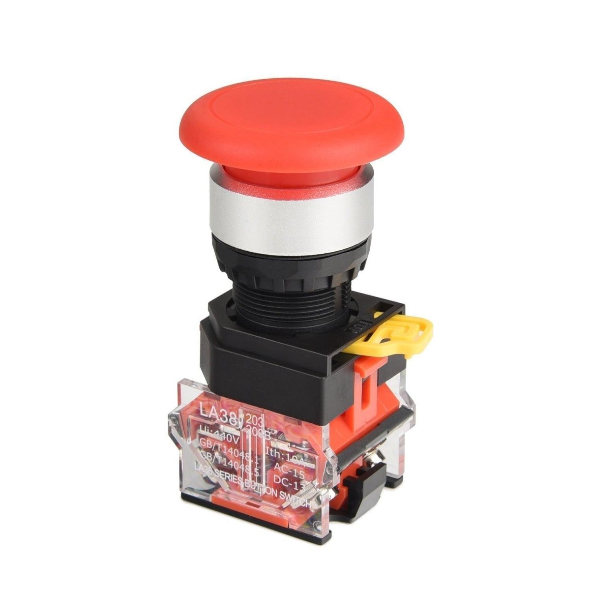 Red Mushroom Head Push Button Control Enclosure Single Hole